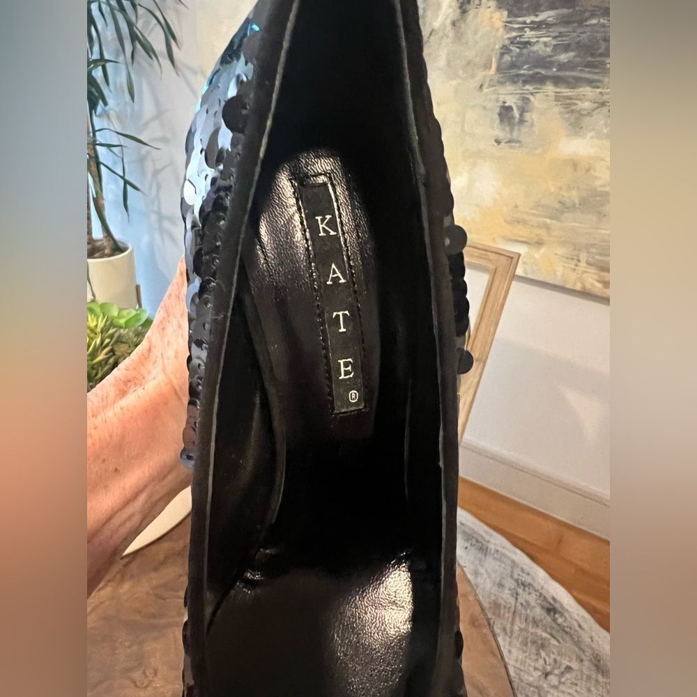 Kate by Ferrari Black Sequin Women's Shoes size 37 (7) - Picture 11 of 15